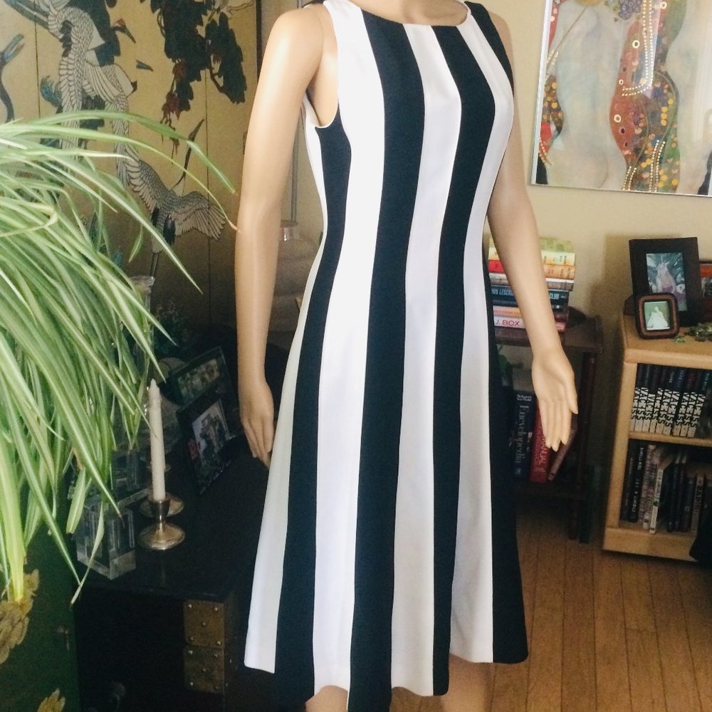 Anne Klein Black&White Dress, Sz 4, FREE SHIPPING
